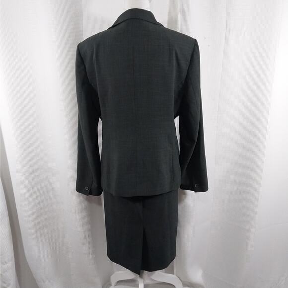 VANETTI WOMEN! CHARCOAL GRAY VERY FINE GRAY ON GRAY PLAID 2 PC SUIT SET! SZ 16 - Picture 8 of 13